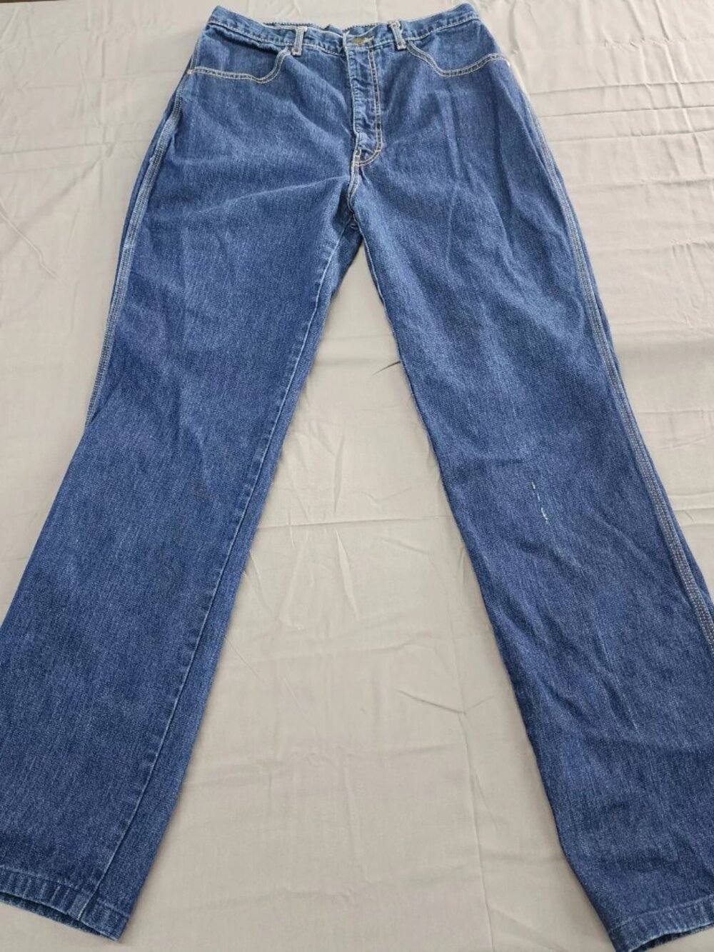 Brittania Vintage High Rise Straight Jeans Womens 16 Long W30 L33 Blue USA